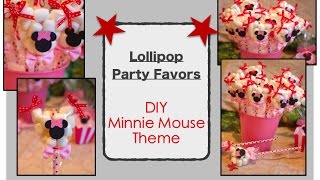 Diy Minnie Mouse Lollipop Theme Party Favors Decorations