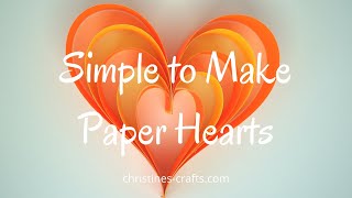 HOW TO MAKE PAPER HEARTS - Super Quick and Easy, great to hang as a garland and for Valentine's Day!