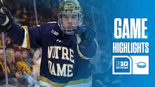 Lindenwood at Notre Dame | Highlights | Big Ten Hockey | 01/24/2025