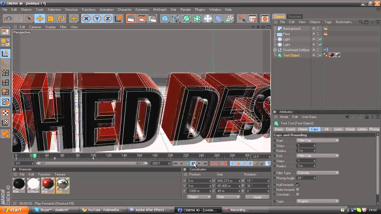 Cinema 4d Tutorial - Text Animation - YouTube