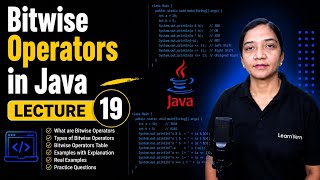 Bitwise Operators in Java 🔥 | Java Tutorial for Beginners | Lecture 19