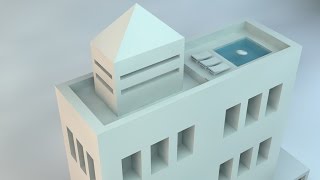 Small Building Scene - Maxon Cinema4D - Speed modelling