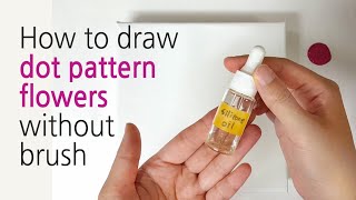 (137) How to draw dot pattern flowers without brush _ Fluid acrylic _ Designer Gemma77