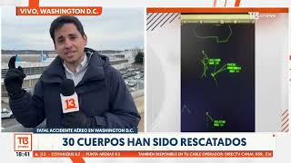 30 cuerpos han sido rescatados tras fatal accidente aéreo en Washington D.C.