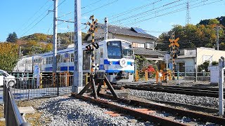 伊豆箱根鉄道・駿豆線【№3】製材所踏切・通過・走行映像　静岡県伊豆市柏久保