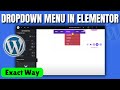 How to add drop down menu in elementor (2026)