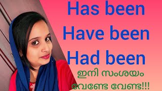 How to use Have been, has been and had been|spoken English Malayalam |IELTS |Free English course