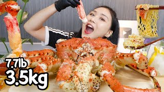 MUKBANG) 대왕 킹크랩 먹방🦀 라면+볶음밥까지 다 먹었다!! KING CRAB ASMR MUKBANG