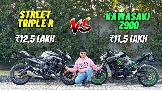 2025 Kawasaki Z900 vs Triumph Street Triple R 765 | Detailed Comparison |