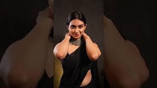 How to wear a black saree for party - I Love Sarees