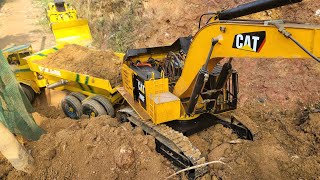 excavator cat 390f, dozer cat d11, wheel loader cat 994k, dump truck volvo a30g | rc action homemade