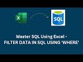 HOW TO FILTER DATA IN SQL | LEARN SQL Using EXCEL