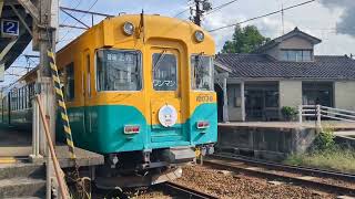 富山地方鉄道本線　寺田経由上市行　10030形　寺田駅入線シーン