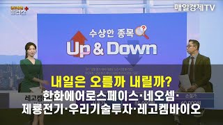 [수상한 종목 UP\u0026DOWN] 내일은 오를까 내릴까? 한화에어로스페이스·네오셈·제룡전기·우리기술투자·레고켐바이오 이권희 , 위즈웨이브 대표