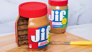 GIANT Jif Peanut Butter Jar... Made Of CAKE! | How To Cake It with Yolanda Gampp
