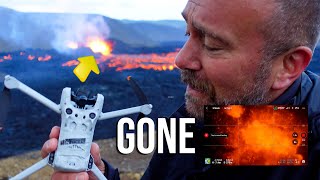 Goodbye DJI Mini 3 Pro: Drone's Final Flight Down into Volcano's Crater & Lava Inside