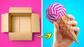 Cheap And Colorful Cardboard Crafts, DIY Playhouse And Home Decor Ideas For The Whole Family