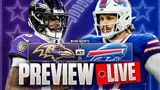 Ravens vs Bills LIVE Preview \u0026 Predictions | Lamar Jackson, Josh Allen face off in Playoff Showdown