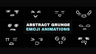 Abstract Grunge Scribble Emoji Animations | Adobe Premiere Pro Template