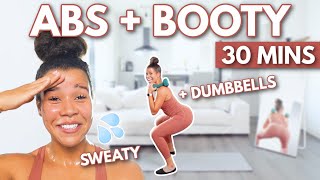 30 MIN Dumbbell Abs and Booty