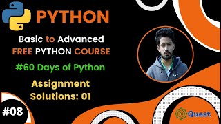 Day-8π 60 Days of Python | Python Bangla Tutorials | Solution of Assignment: 01 @aiquest