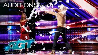 Sofia Vergara Dodges Whips On Stage | Adam Winrich Gives Sofia Quite The Scare | AGT 2022