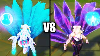 Spirit Blossom Ahri vs KDA Ahri Skins Comparison (League of Legends)