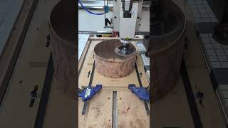 Cutting a clean edge on a snare drum shell #drums #woodworking