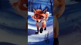 भूखी लोमड़ी भोजन की तलाश में🦊 #ai #animals #cartoon #shortvideo #aivideo