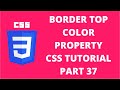 Border Top Color CSS | CSS Tutorial Part 37