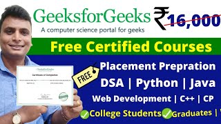 GeeksForGeeks Free Interview Prepration Certificate Internship | Python | DSA | DS | Java | Gfg