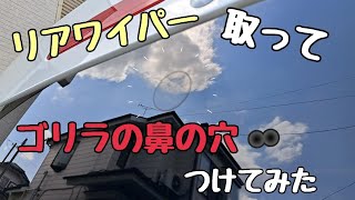 【ハイエース】リヤワイパーレス！ゴリラの鼻の穴装着！！