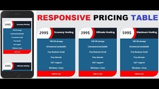 Bootstrap Responsive Pricing Table - css3 and html5 tutorial