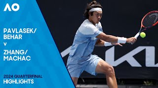 Behar/Pavlasek v Machac/Zhang Highlights | Australian Open 2024 Quarterfinal