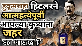 ॲडॉल्फ हिटलरने आत्महत्येपूर्वी आपल्या कुत्र्यांना जहर का पाजल ?//German Dictetor Adolf Hitler story/