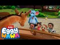 Magical day at the zoo🦒| Learn Animals for Kids | Nursery Rhymes & Kids Songs | Eggy Wawa