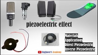 Direct & Inverse piezoelectric effect,  piezoelectric Materials & Applications.