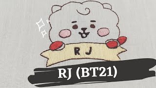 RJ (BT21)  Handembroidery art