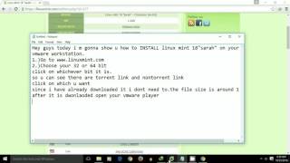 Install Linux Mint 18 Sarah on Vmware workstation 2016