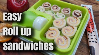 Kid's lunch Idea | Roll up sandwiches