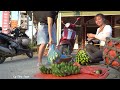 harvesting many guava fruit and banana go to market sell a strong horse. ly tieu toan