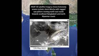 മോഖ ചുഴലിക്കാറ്റ് മേയ് 14 ഉച്ചയോടുകൂടി 170-180kmph വേഗതയിൽ ബംഗ്ലാദേശ് മ്യാന്മാർ തീരം  തൊടാൻ സാധ്യത.