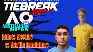 James Mccabe        vs Martin Landaluce      🏆 ⚽ Australia Open (01/12/2025) 🎮 gameplay Tiebreaker