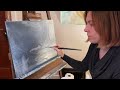 asmr painting 1.5 hours no talking snowy icy lake before sunrise