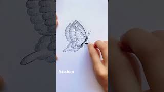 Butterfly Drawing | How To Draw Butterfly |  #artwork #butterfly #art#shortvideo #viral #explore