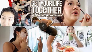 cleaning my house, working out, cook w/ me, new makeup + skincare | PRODUCTIVE WEEK IN MY LIFE