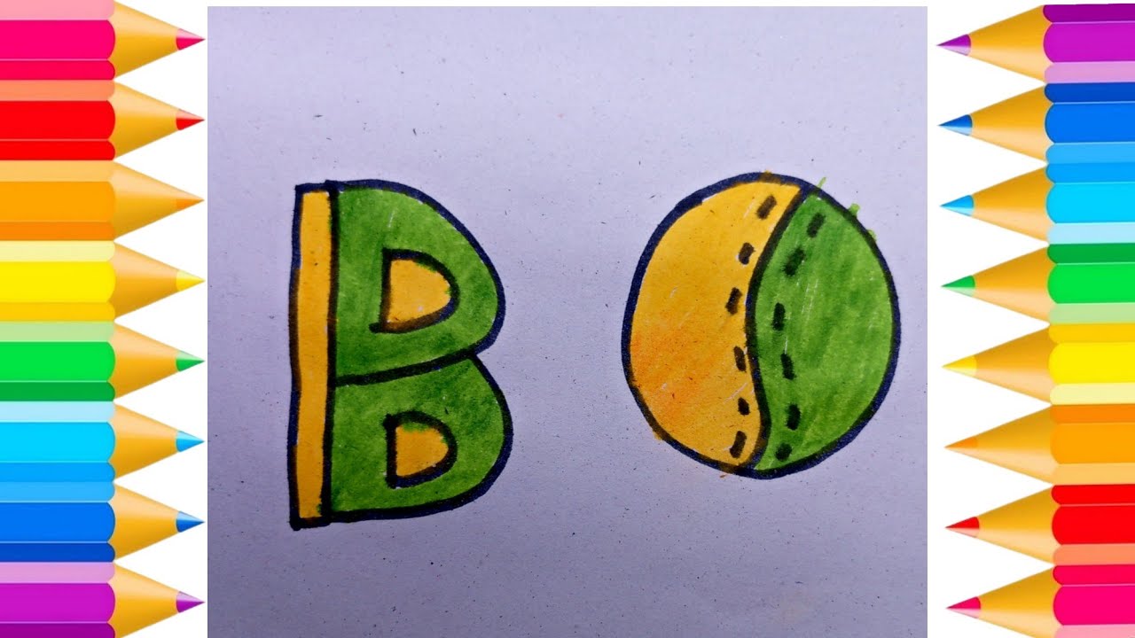 How To Draw A To Z / How To Draw Alphabet /draw B Foe Ball / Kuch Socho ...