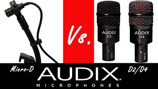 Audix D2/D4 vs. Audix Micro D Drum Mics