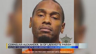 Lafayette man is behind bars following a welfare check