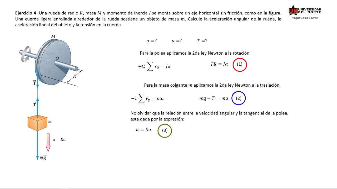 Ejercicios Resueltos De Dinámica Rotacional. Parte 3 - YouTube